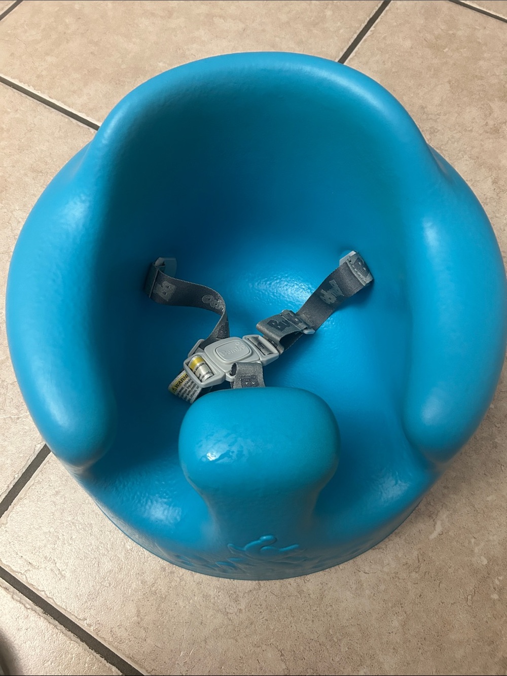 Like new Bumbo Blue Infant Floor Seat with Safety Harness